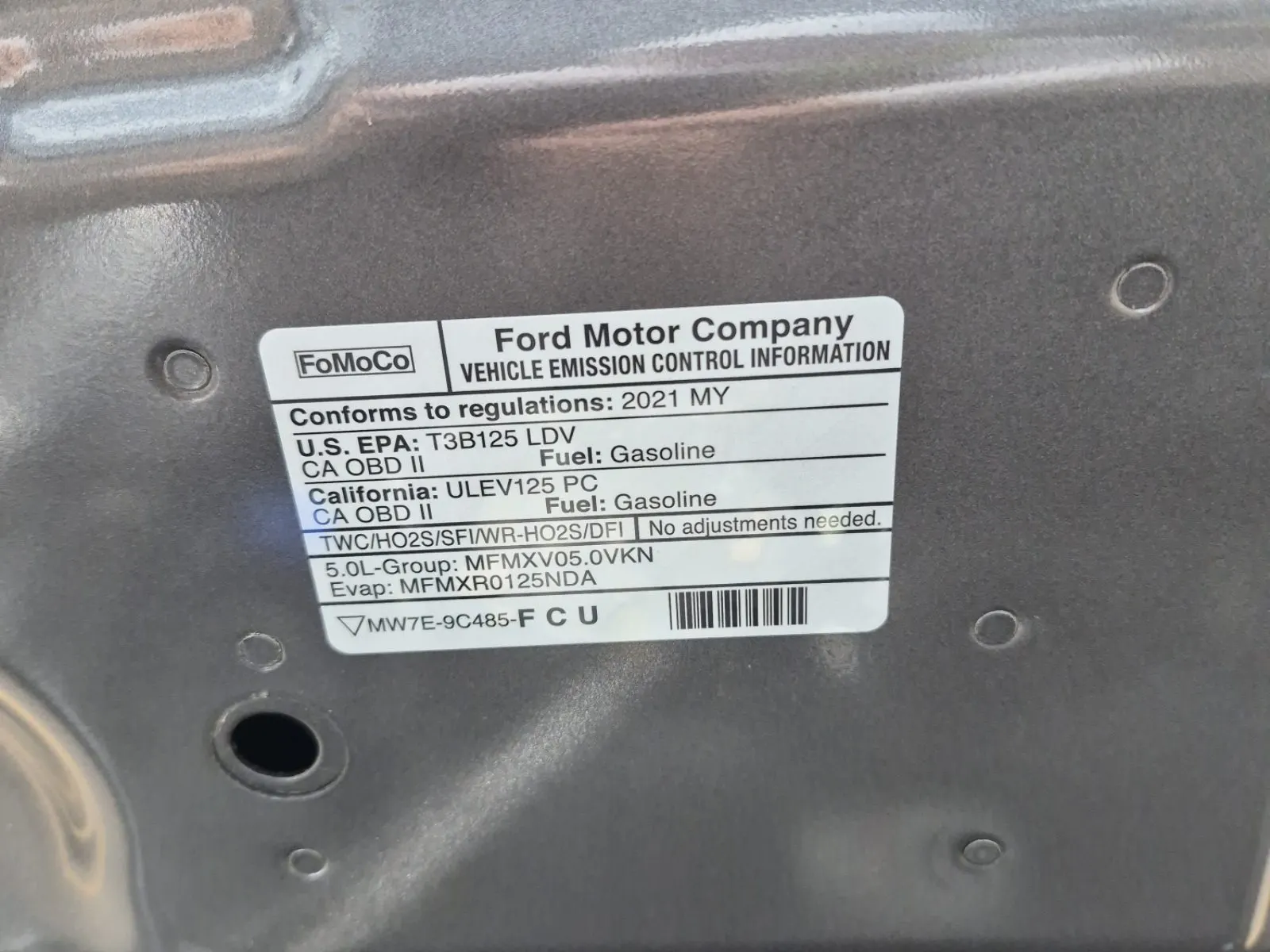 Emission Sticker Photo