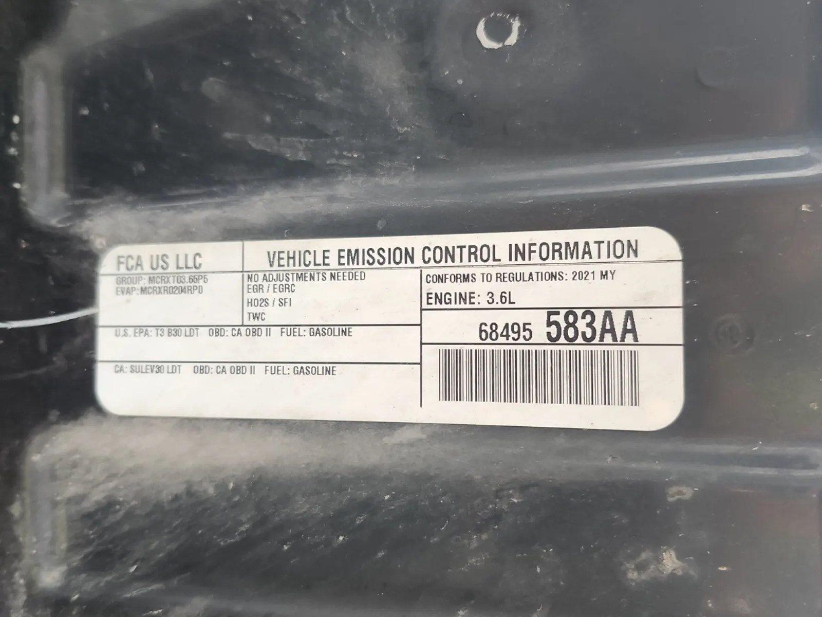 Emission Sticker Photo