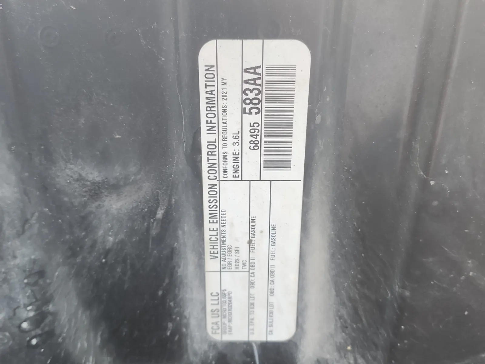 Emission Sticker Photo