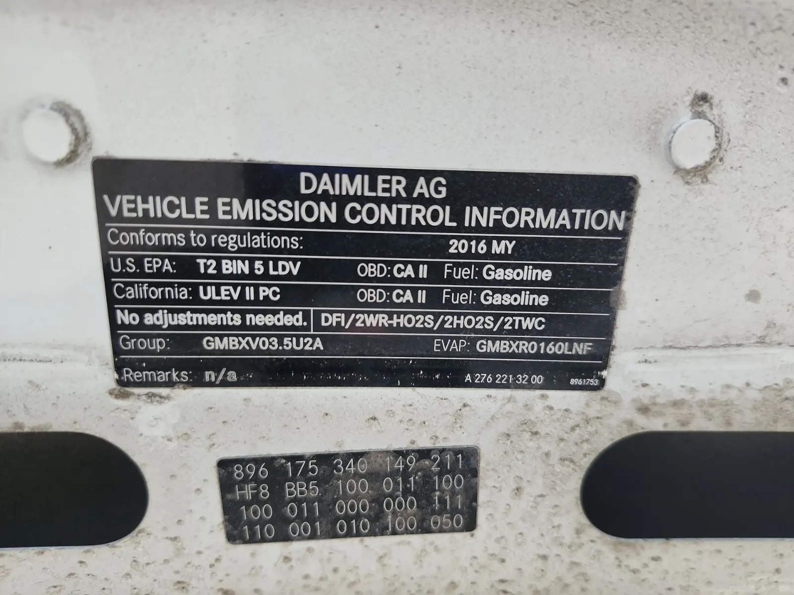 Emission Sticker Photo