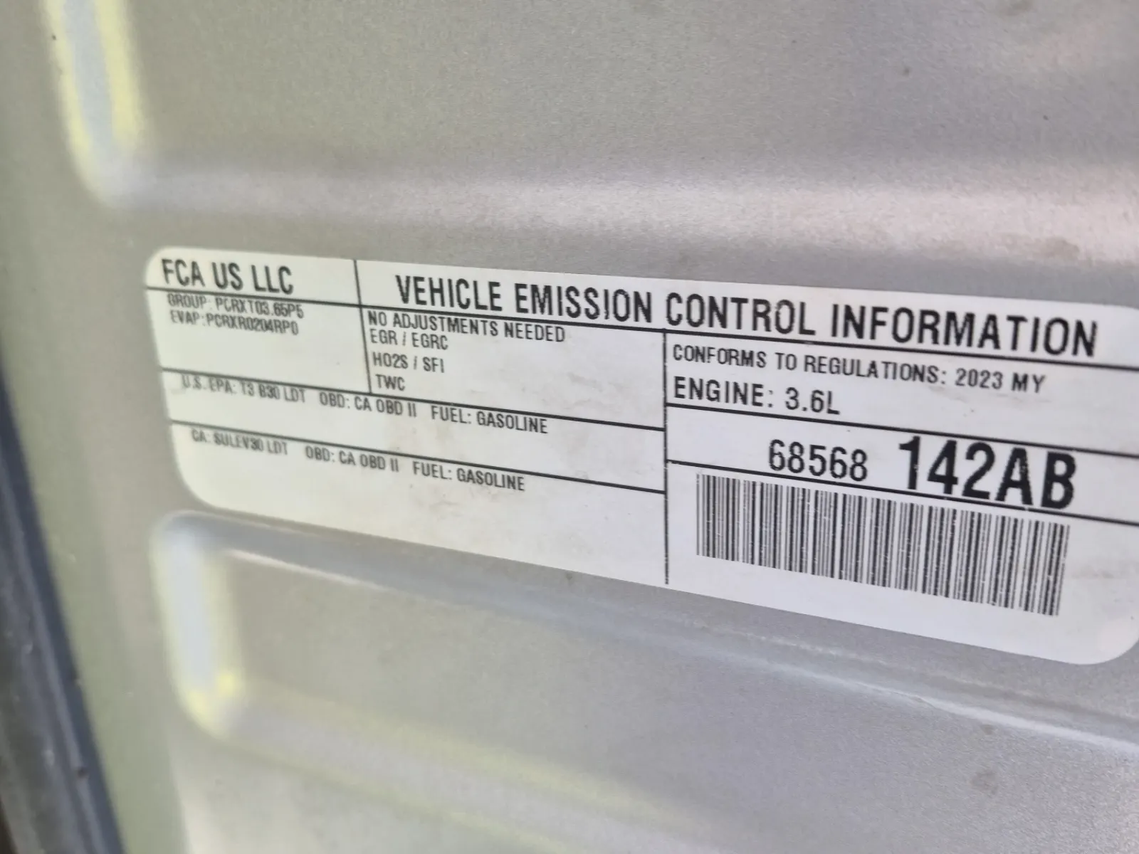 Emission Sticker Photo