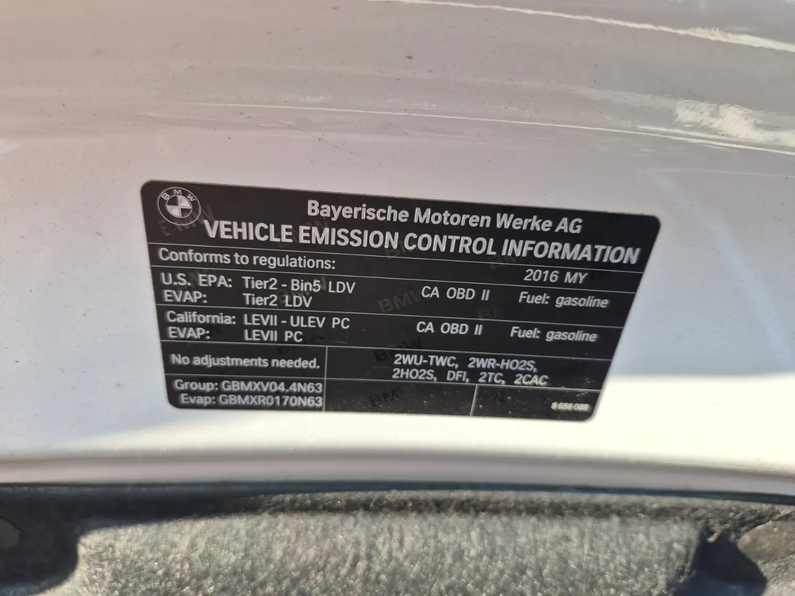 Emission Sticker Photo