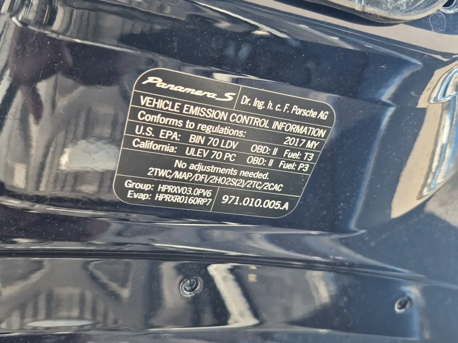 Emission Sticker Photo