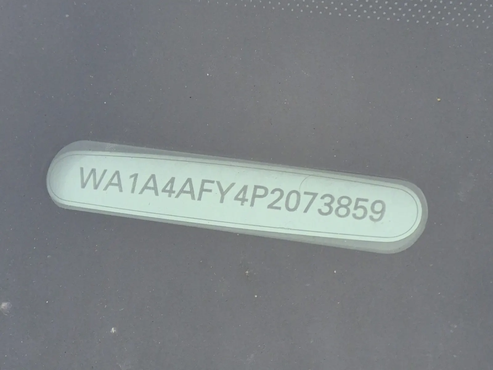 Dash VIN Plate Photo