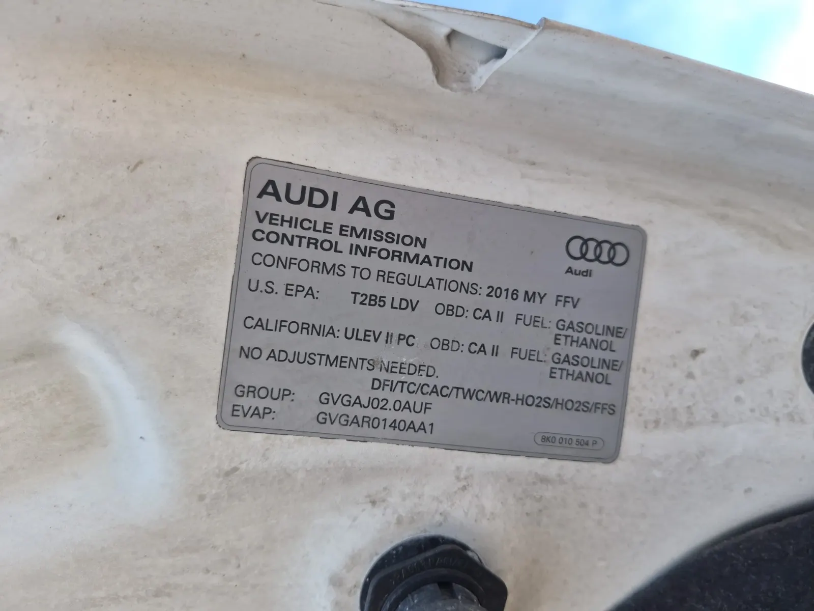 Emission Sticker Photo
