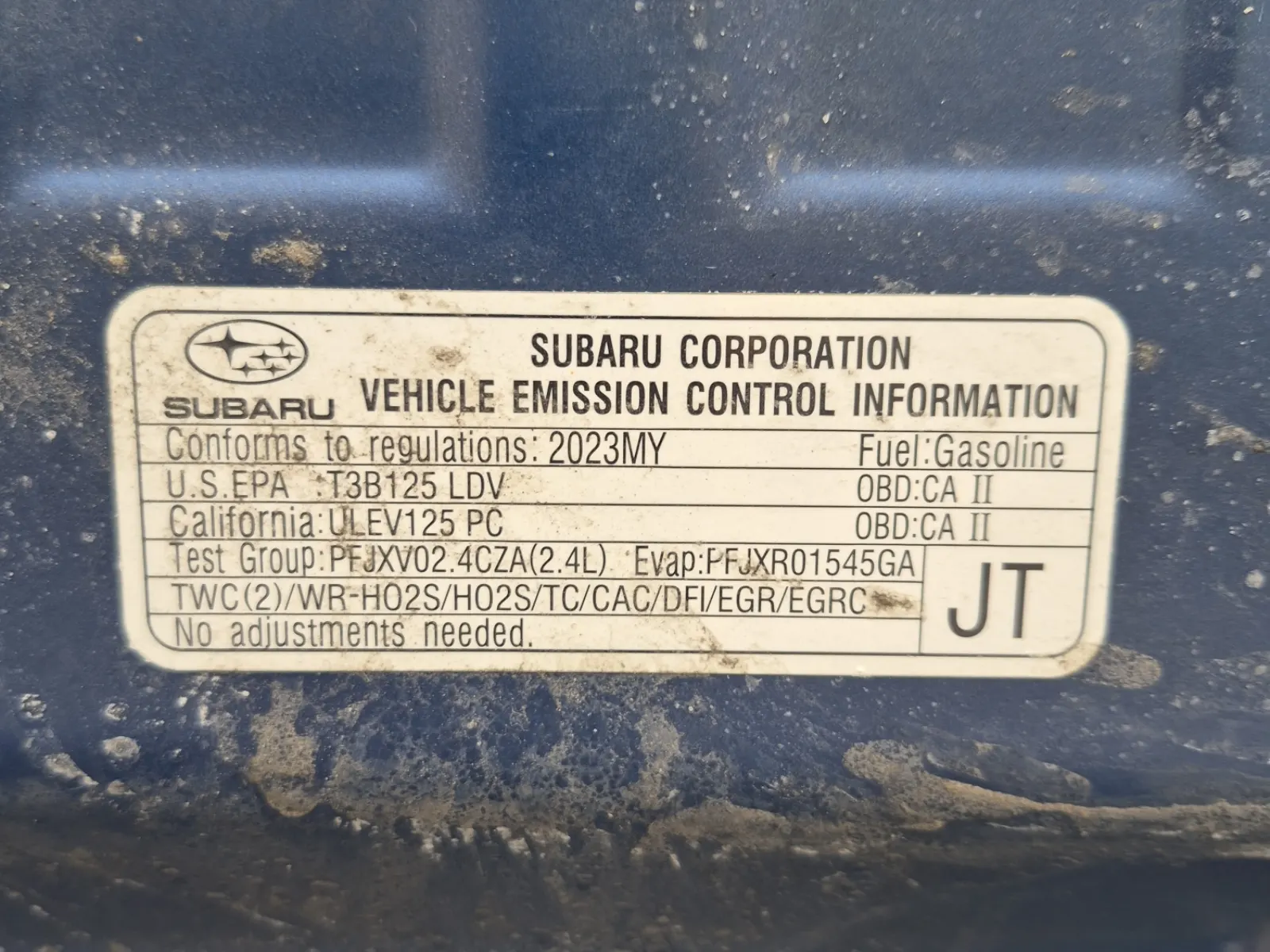 Emission Sticker Photo