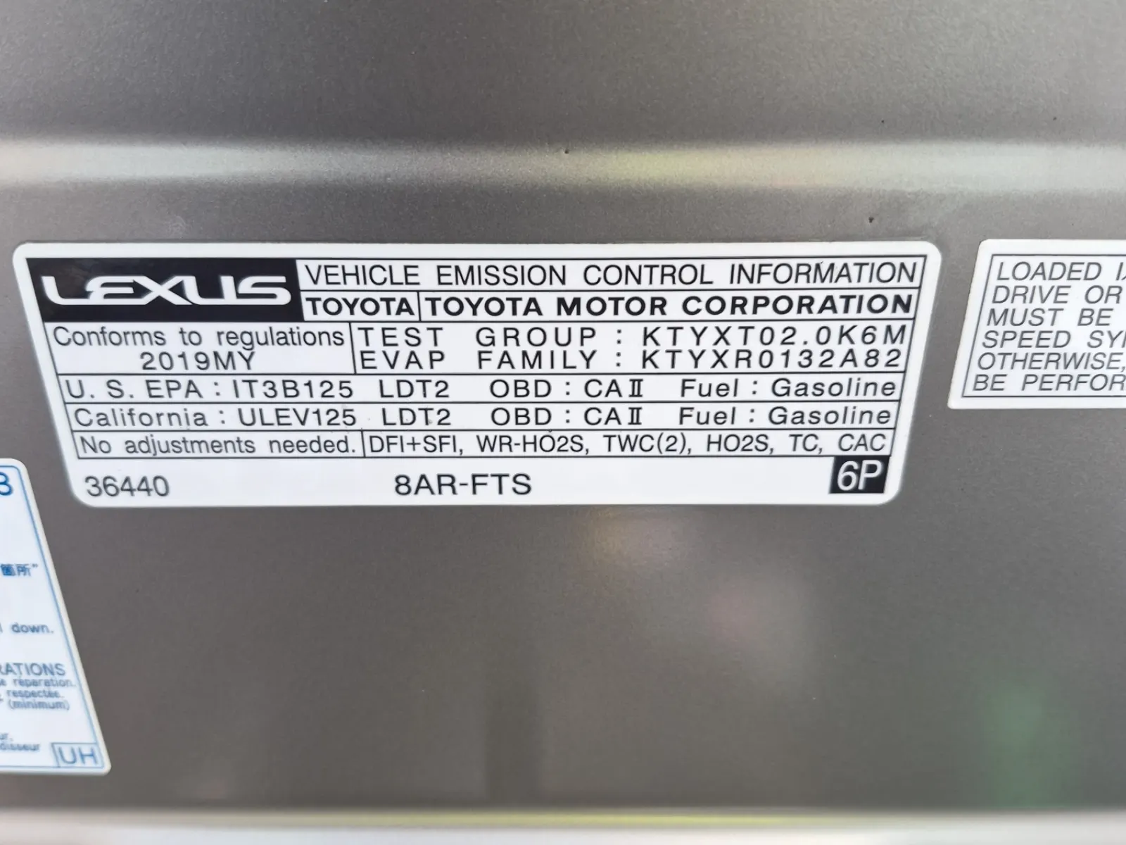 Emission Sticker Photo
