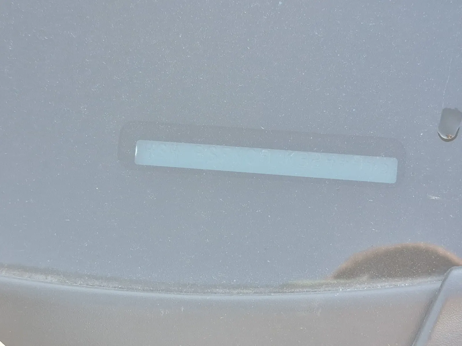 Dash VIN Plate Photo