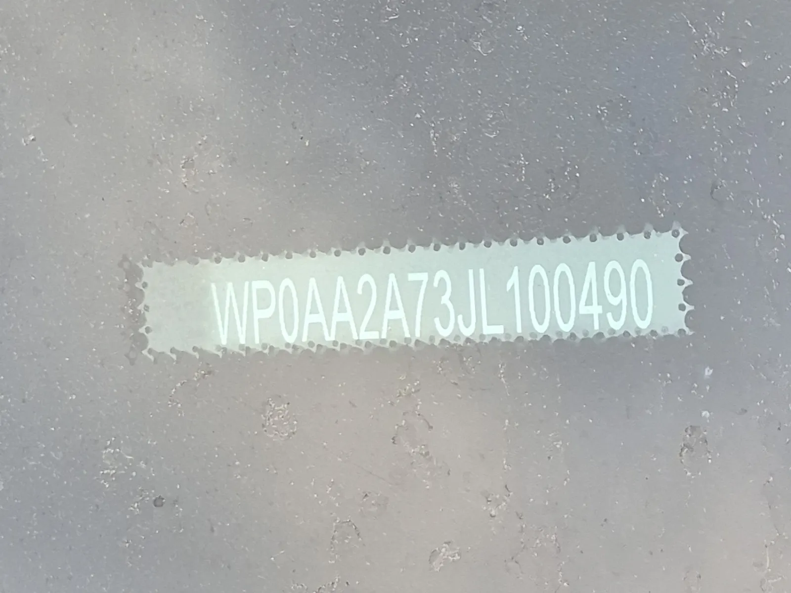 Dash VIN Plate Photo