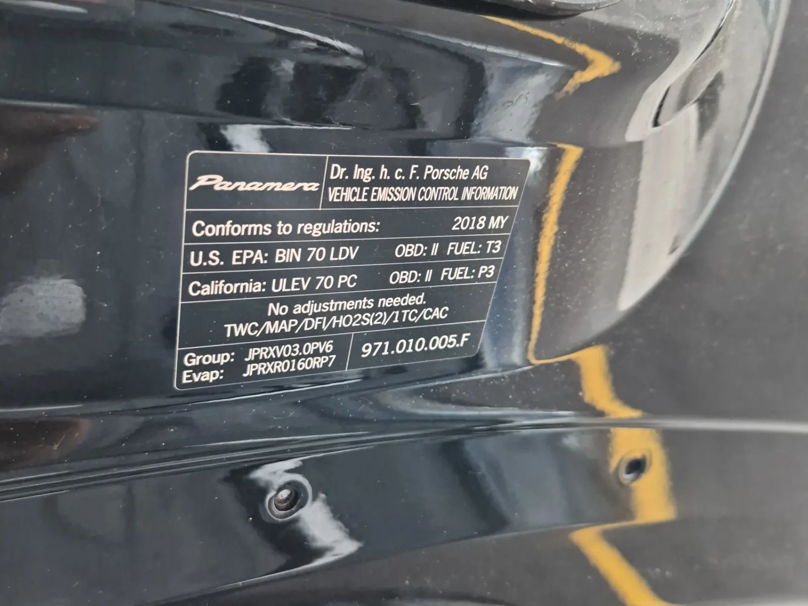 Emission Sticker Photo