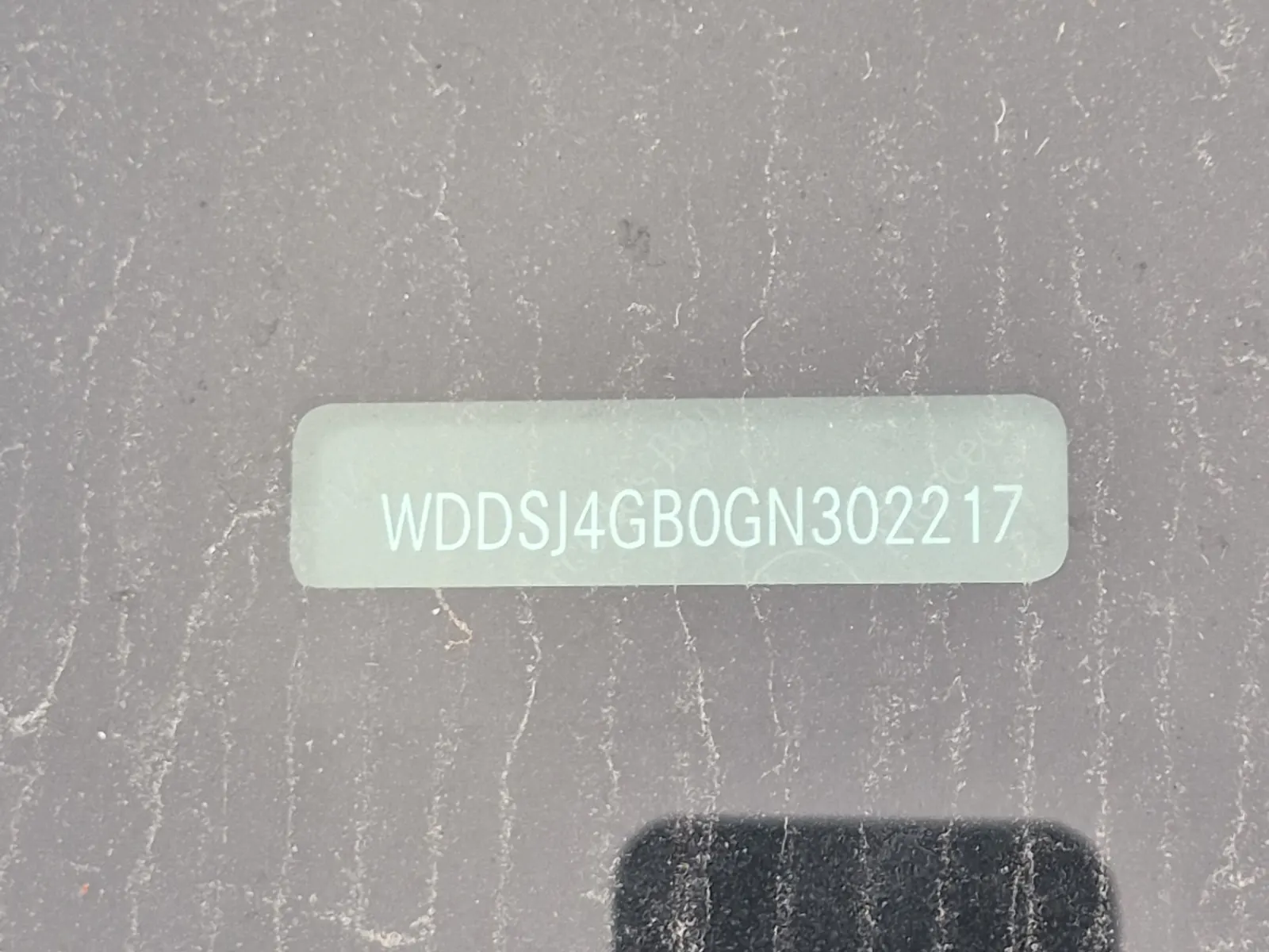 Dash VIN Plate Photo
