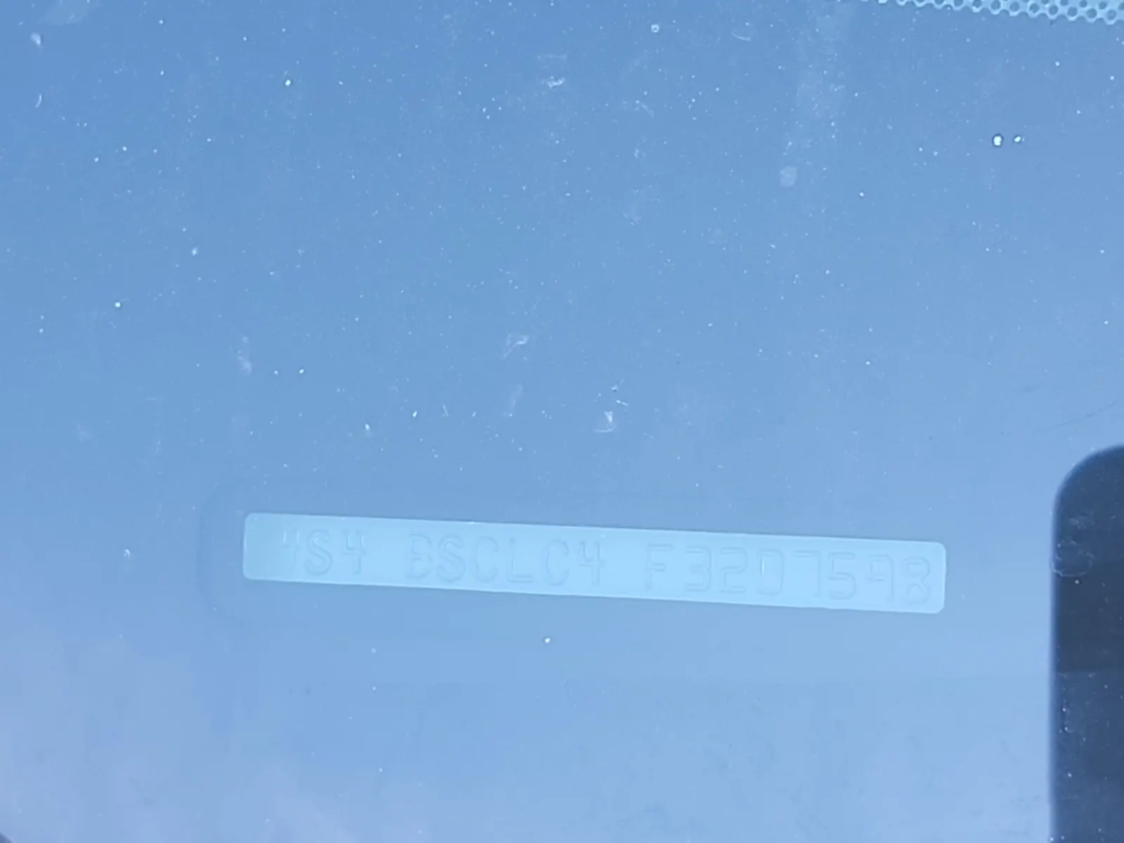 Dash VIN Plate Photo