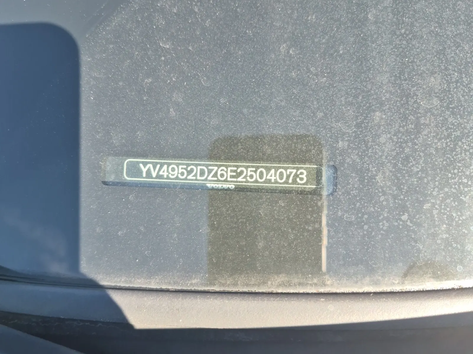 Dash VIN Plate Photo