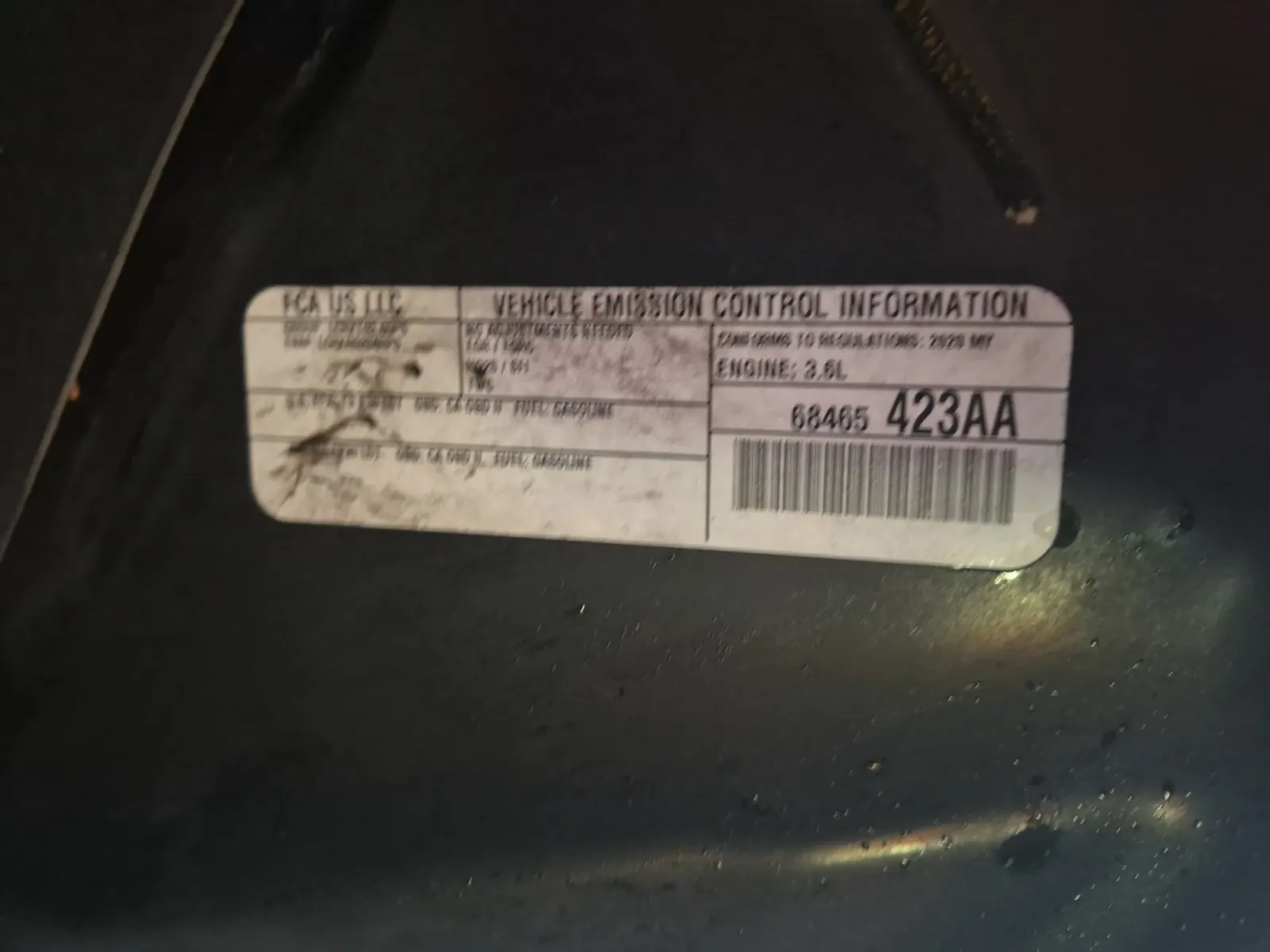 Emission Sticker Photo