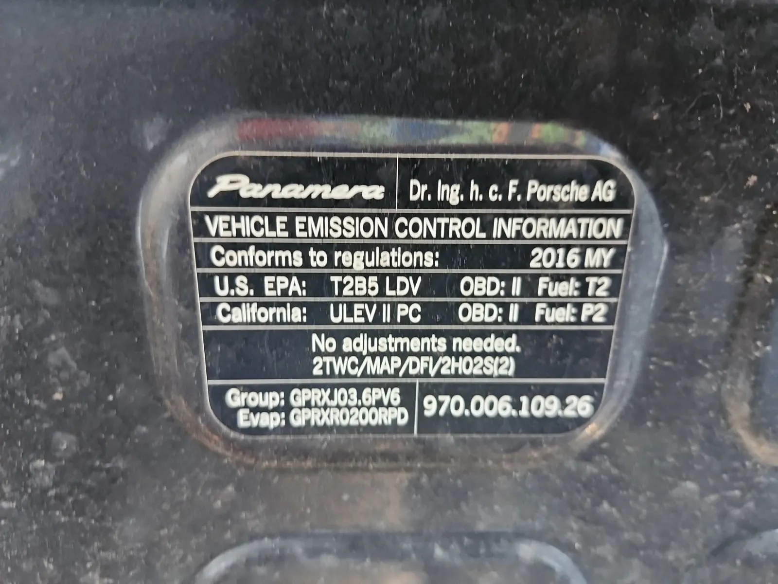 Emission Sticker Photo