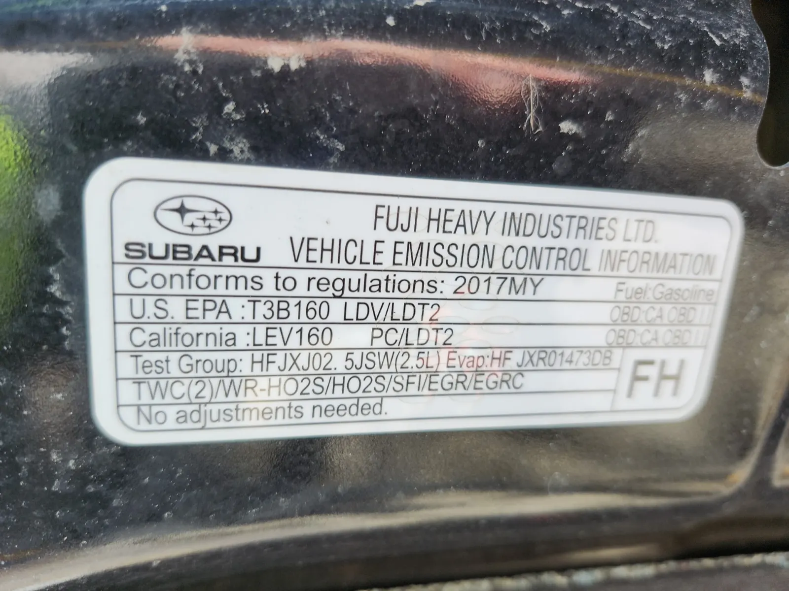 Emission Sticker Photo