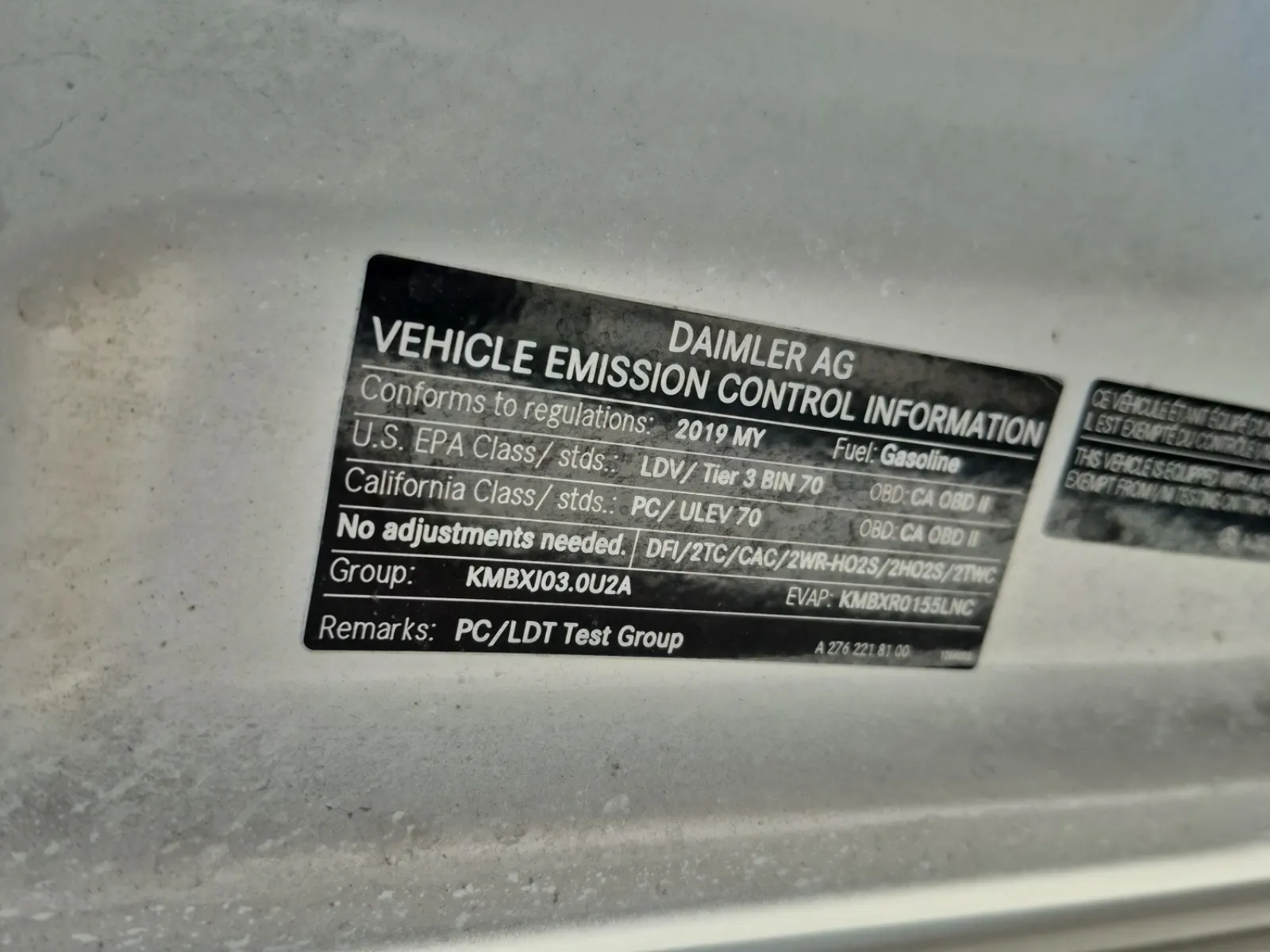 Emission Sticker Photo