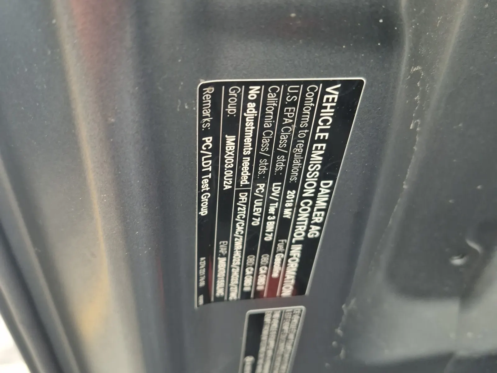Emission Sticker Photo