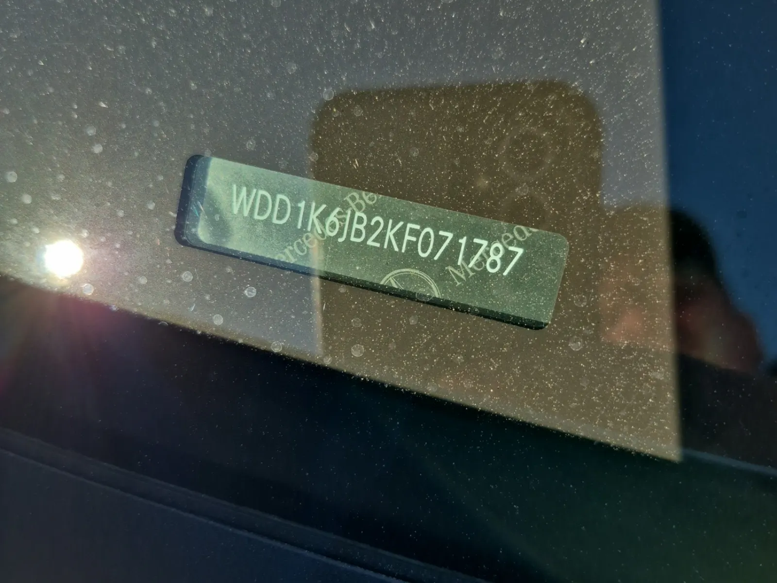 Dash VIN Plate Photo