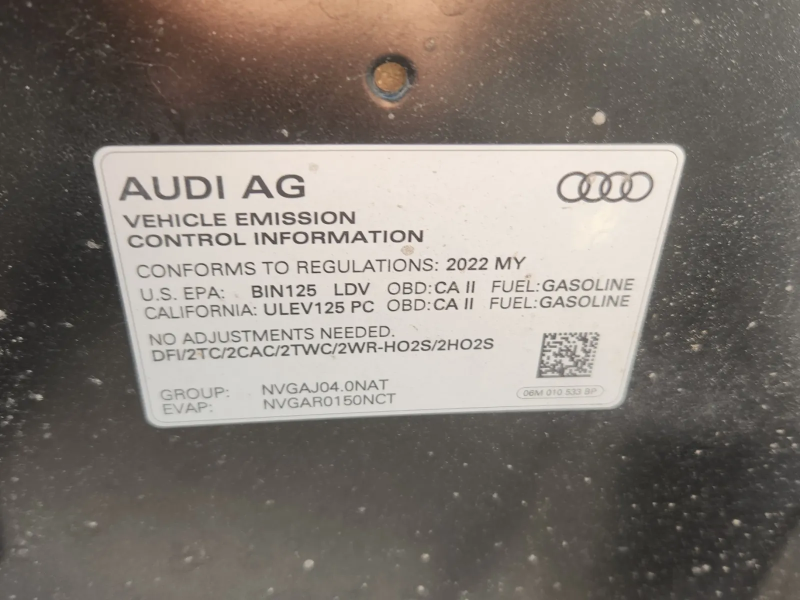 Emission Sticker Photo