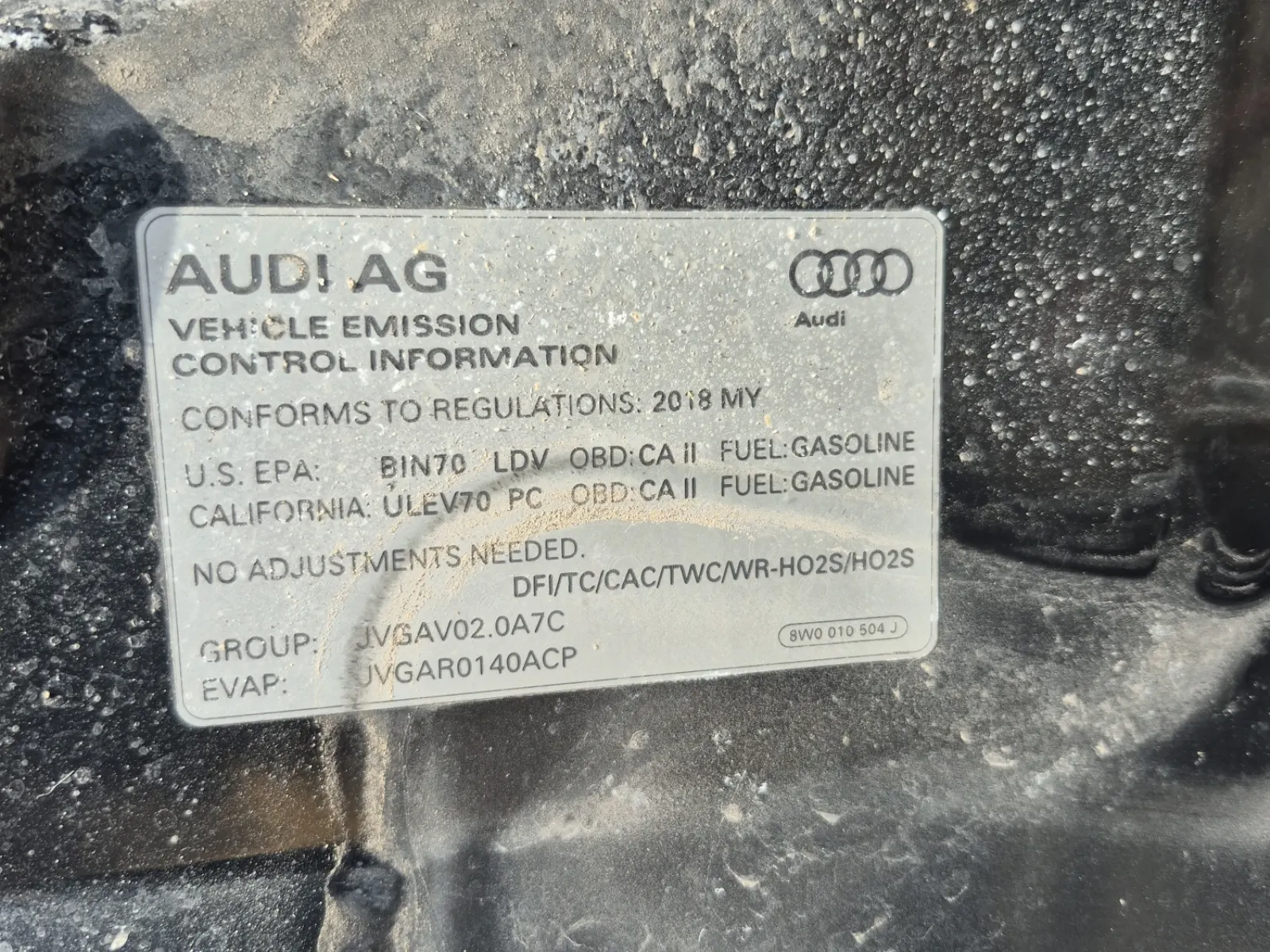 Emission Sticker Photo