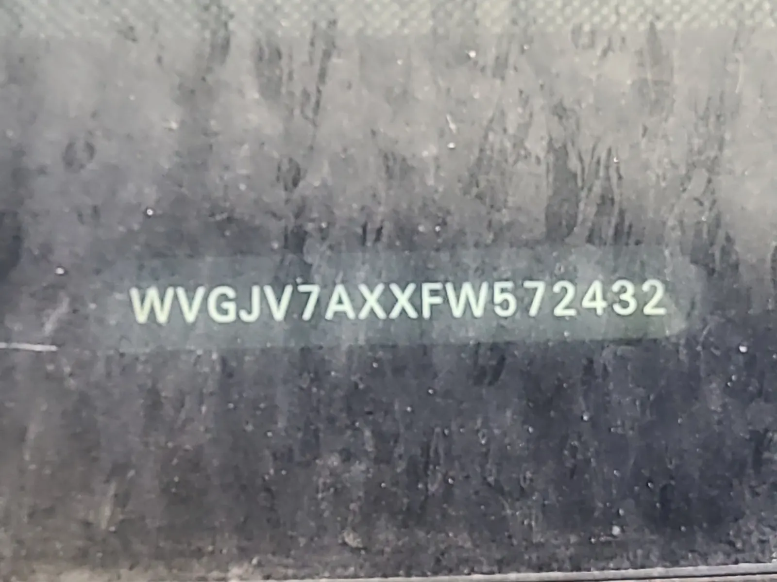 Dash VIN Plate Photo