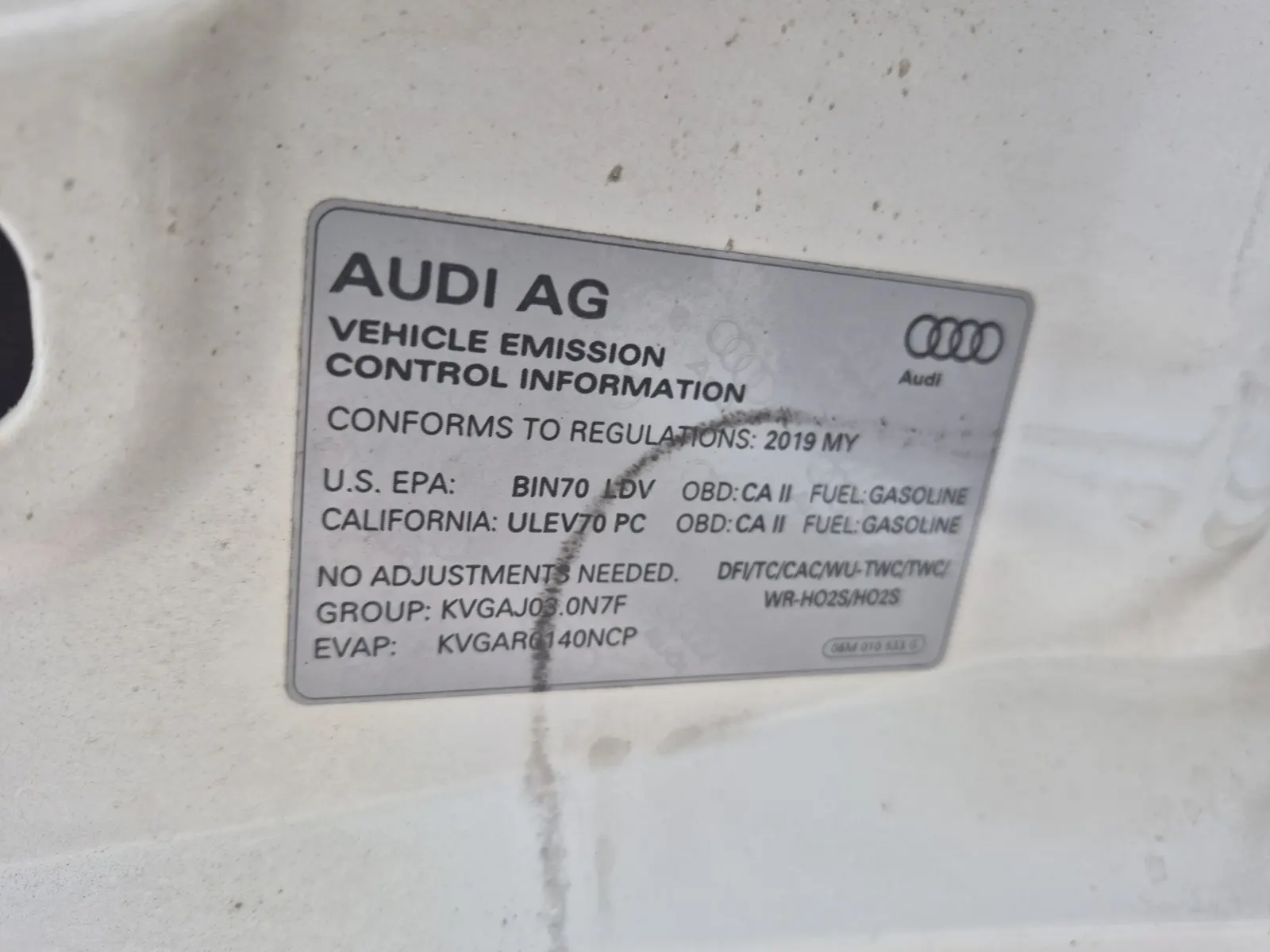Emission Sticker Photo