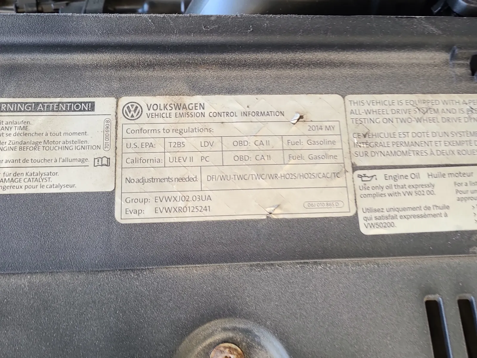 Emission Sticker Photo