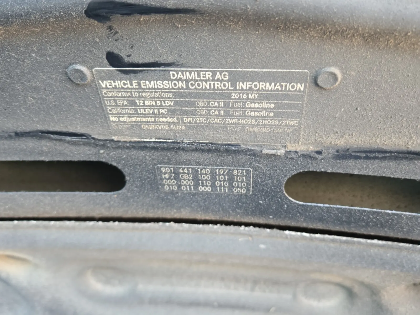 Emission Sticker Photo