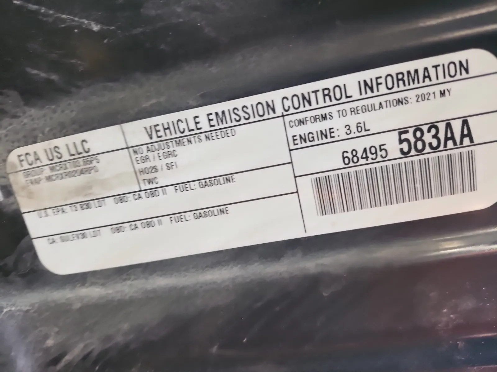 Emission Sticker Photo