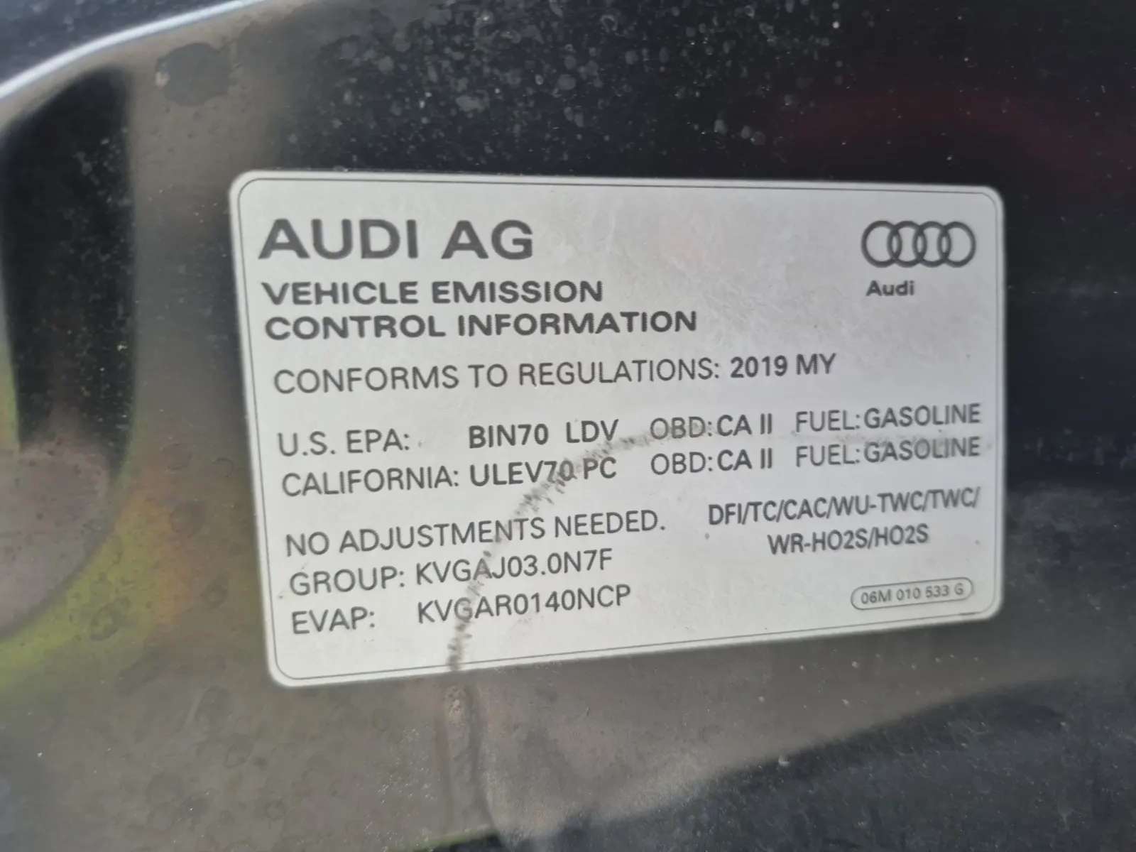 Emission Sticker Photo