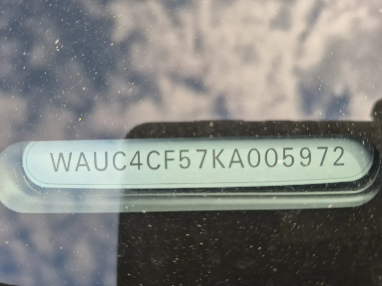 Dash VIN Plate Photo