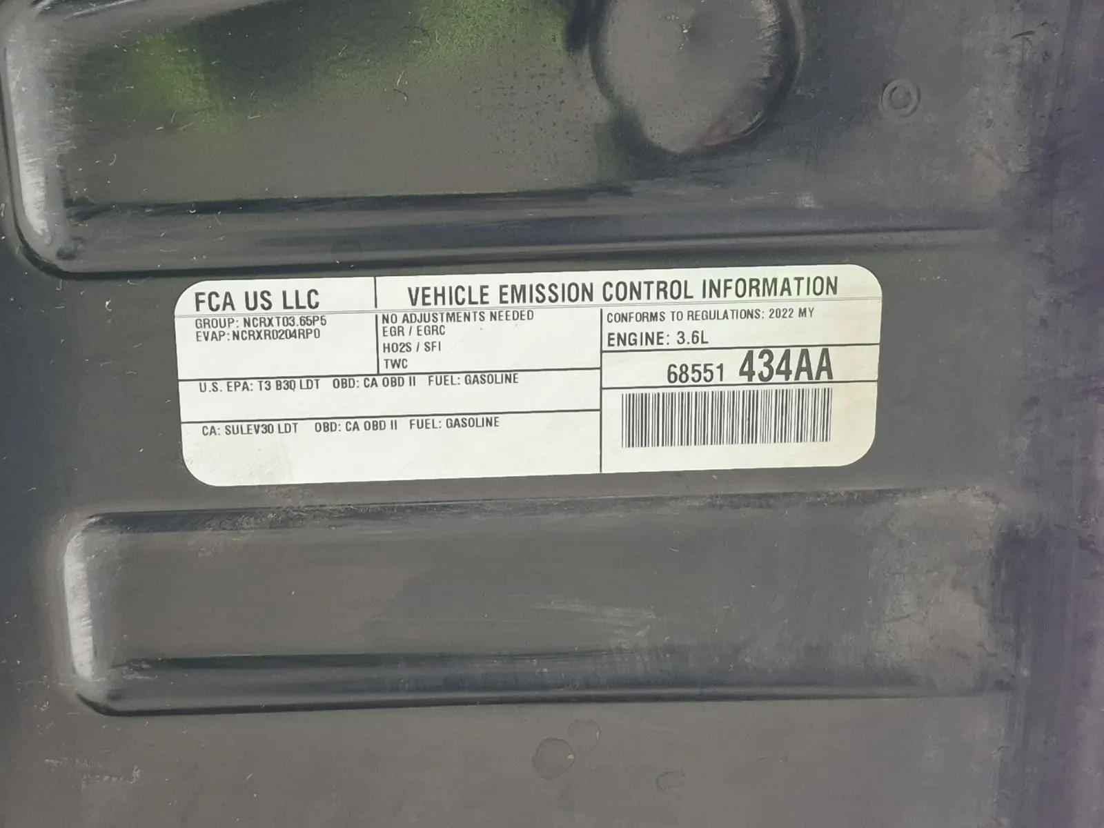Emission Sticker Photo