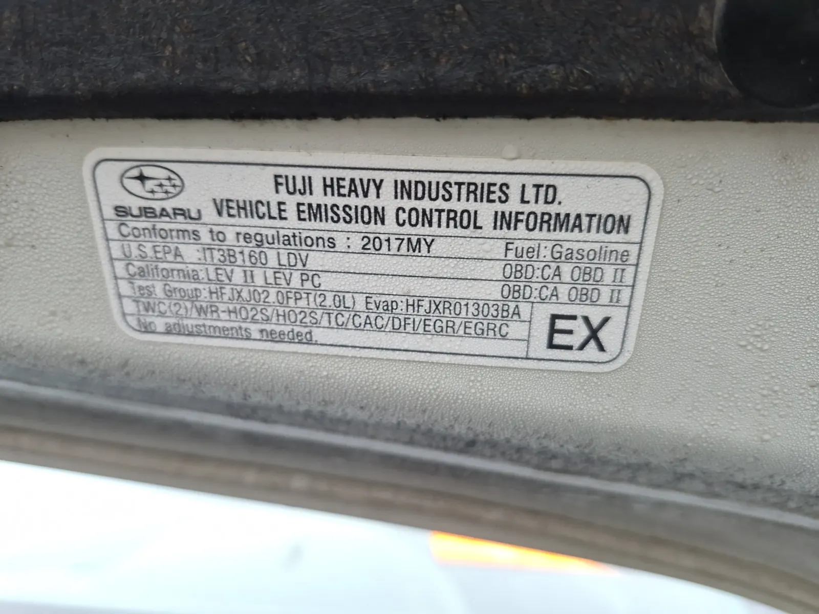 Emission Sticker Photo