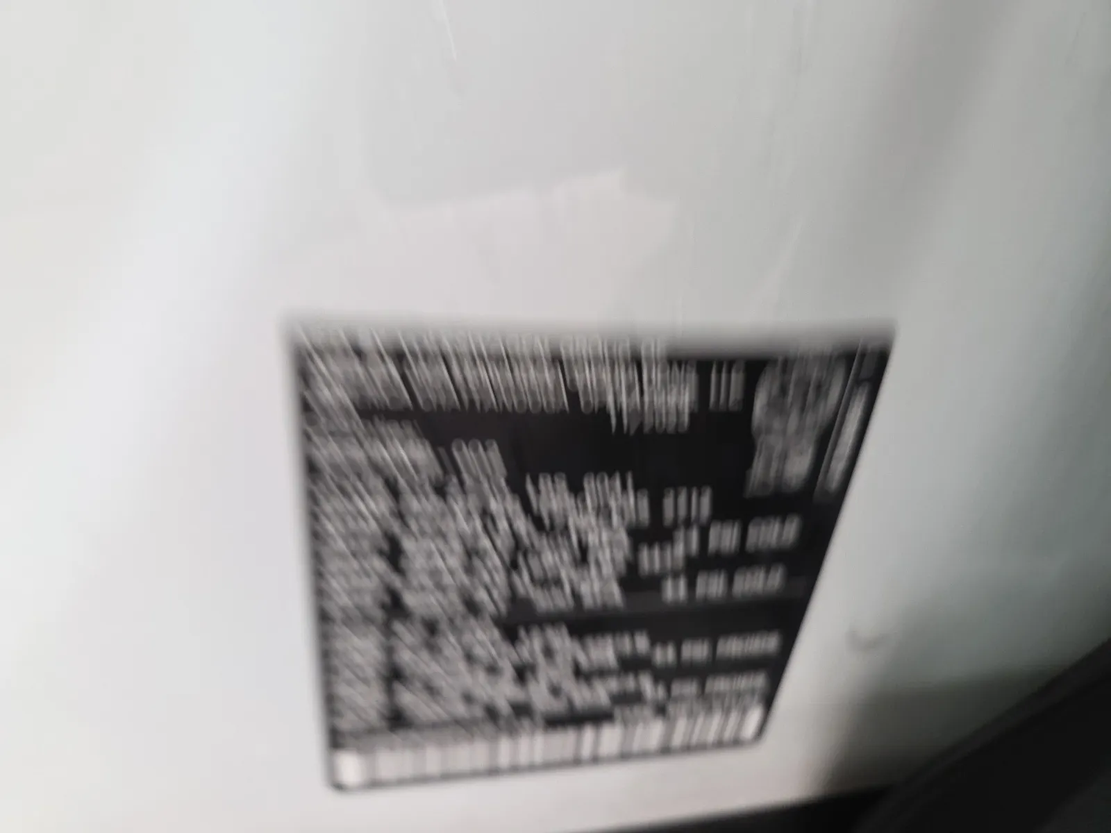 VIN Sticker Photo