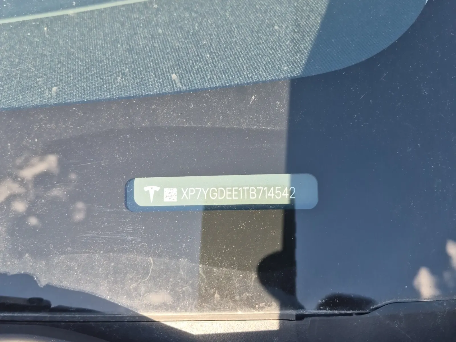 Dash VIN Plate Photo