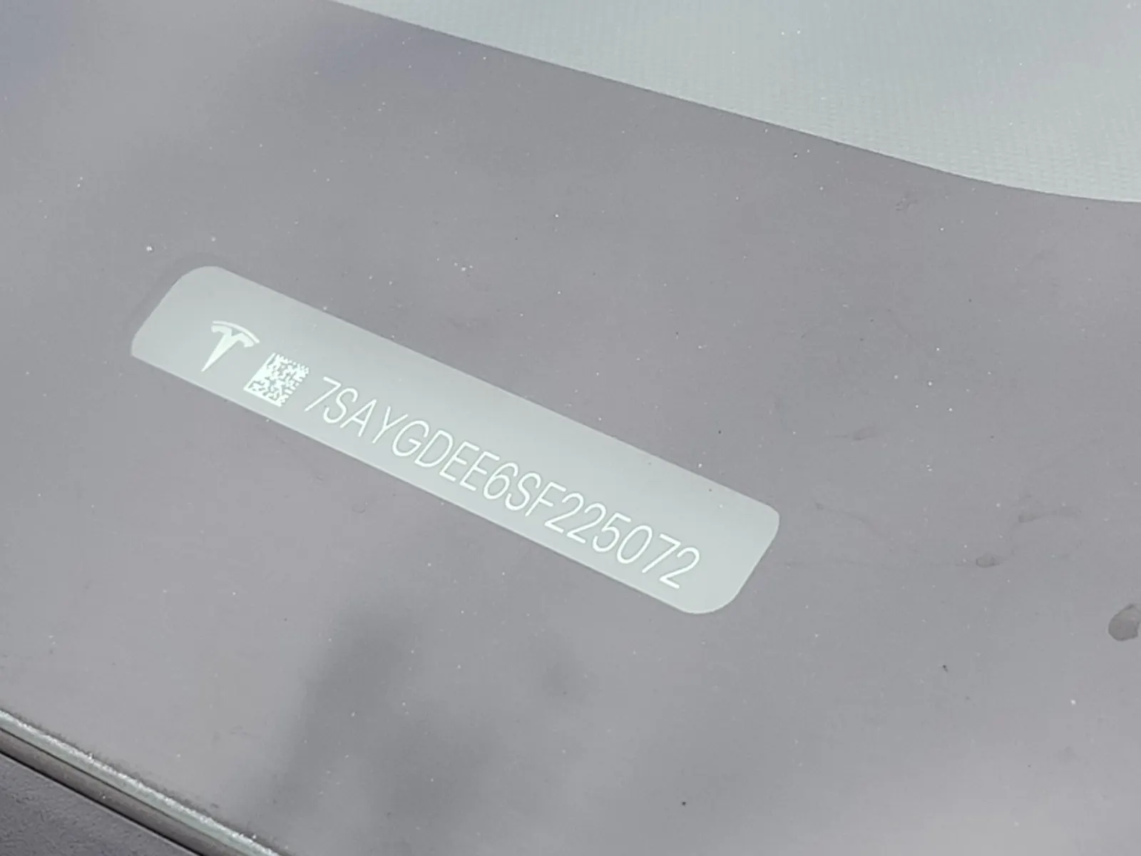Dash VIN Plate Photo