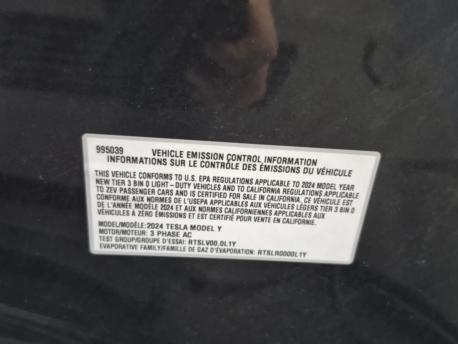 Emission Sticker Photo