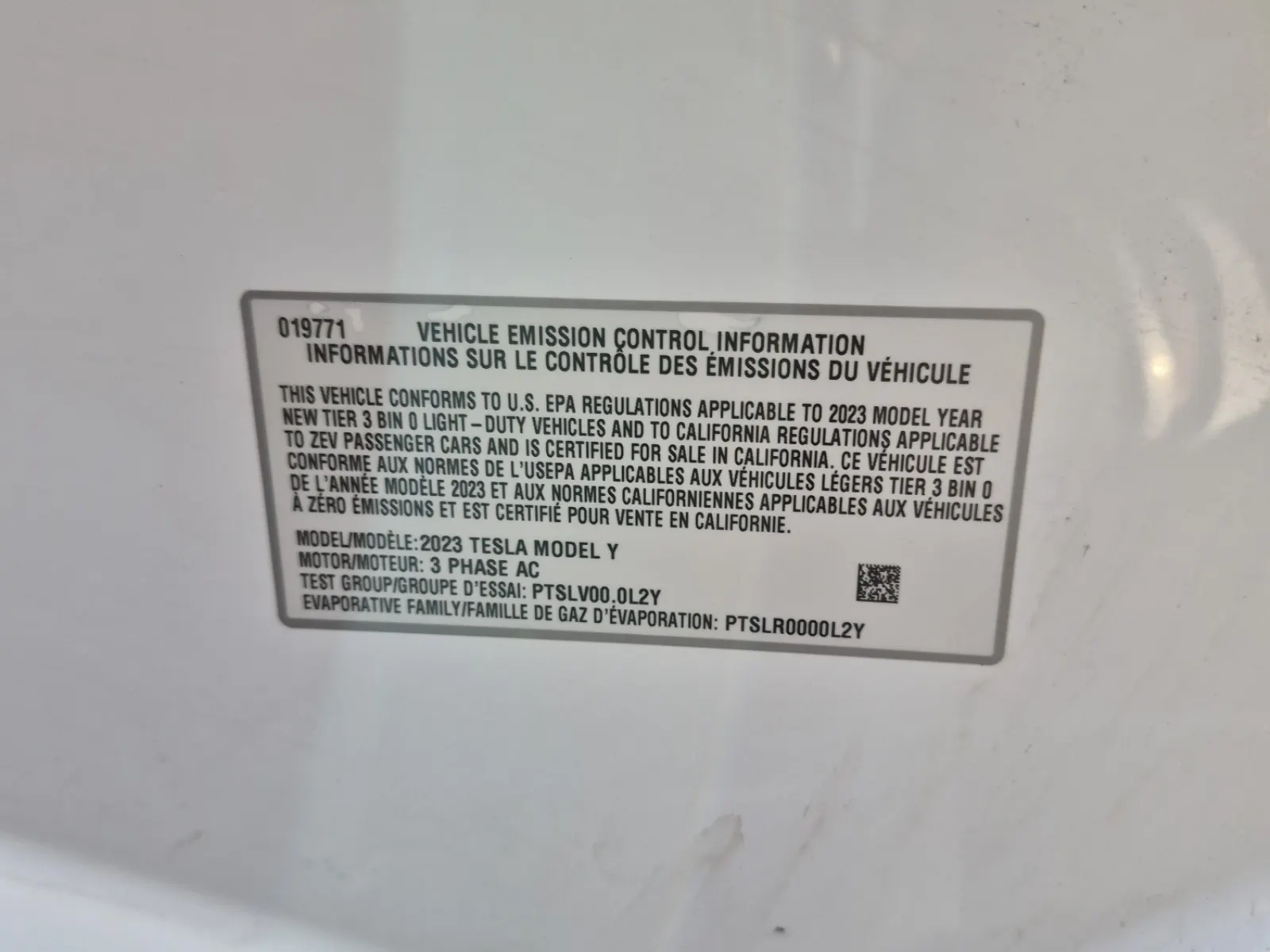 Emission Sticker Photo
