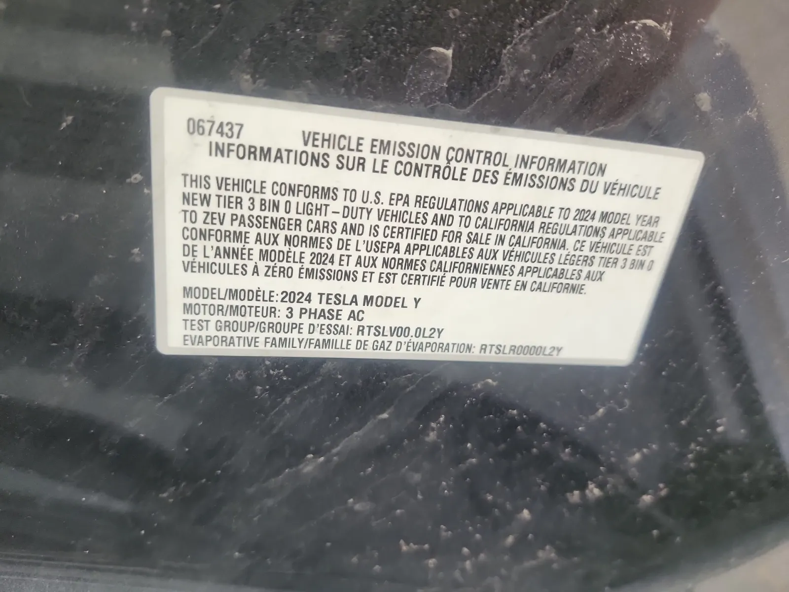 Emission Sticker Photo