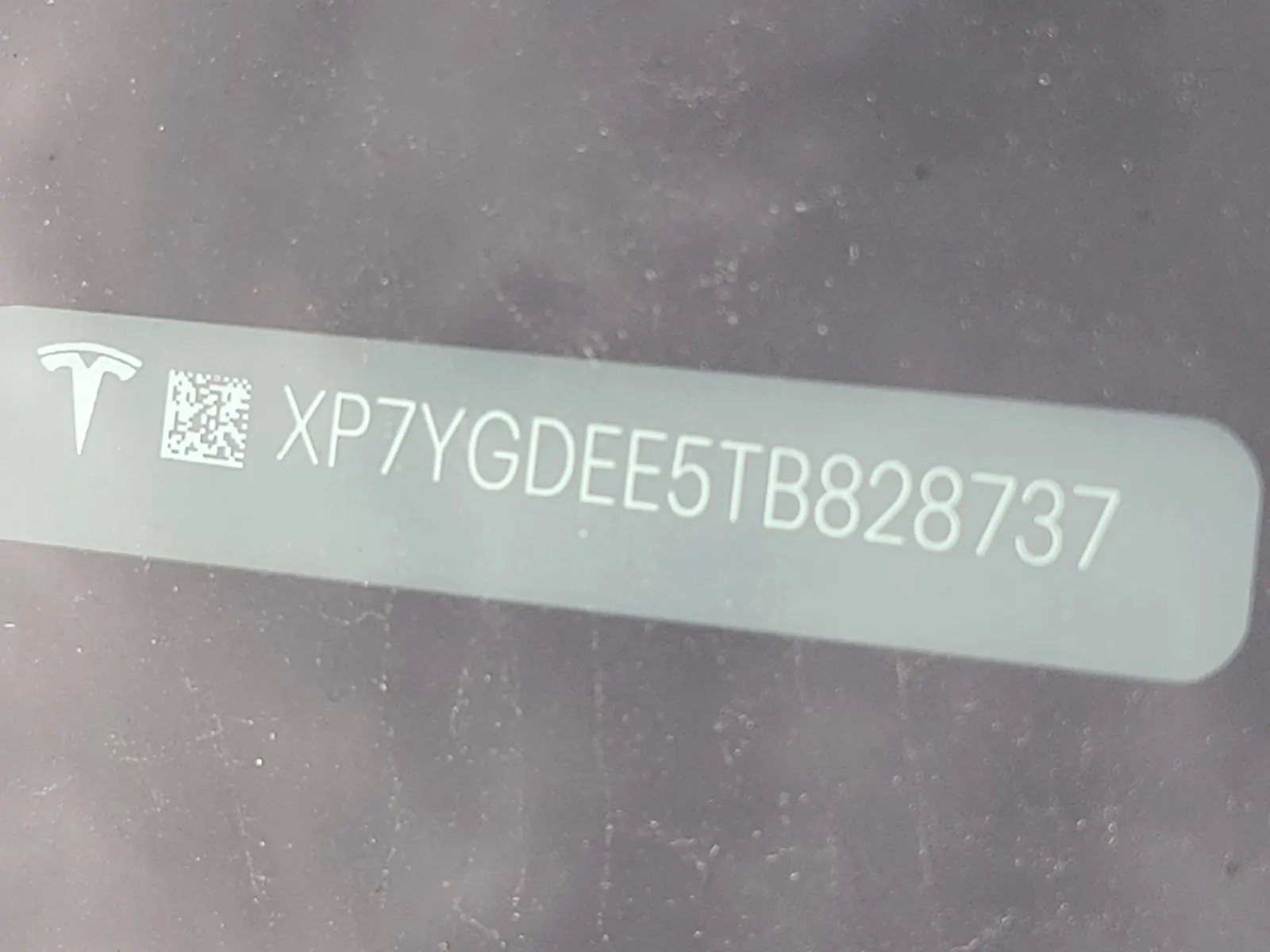 Dash VIN Plate Photo