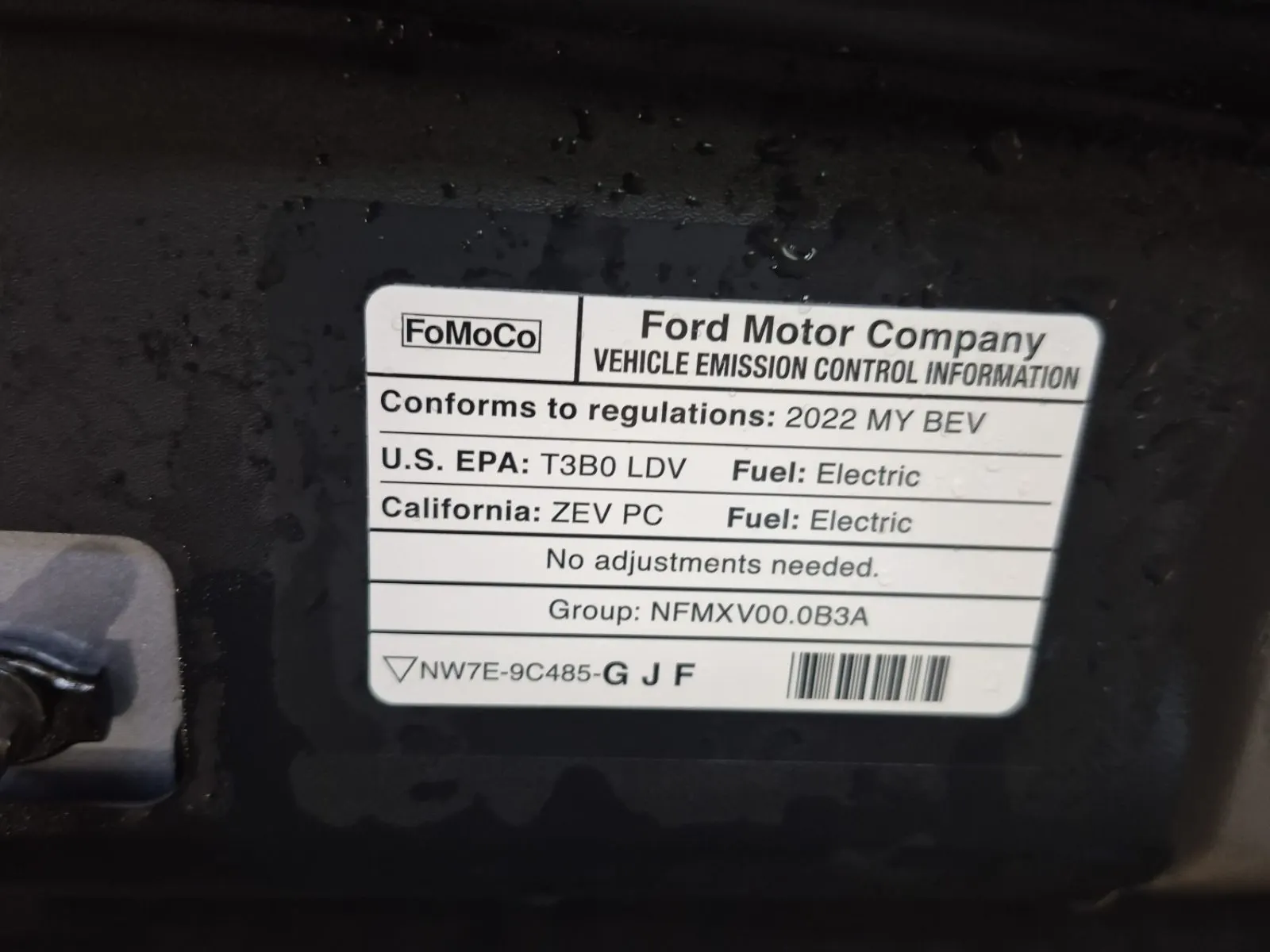 Emission Sticker Photo