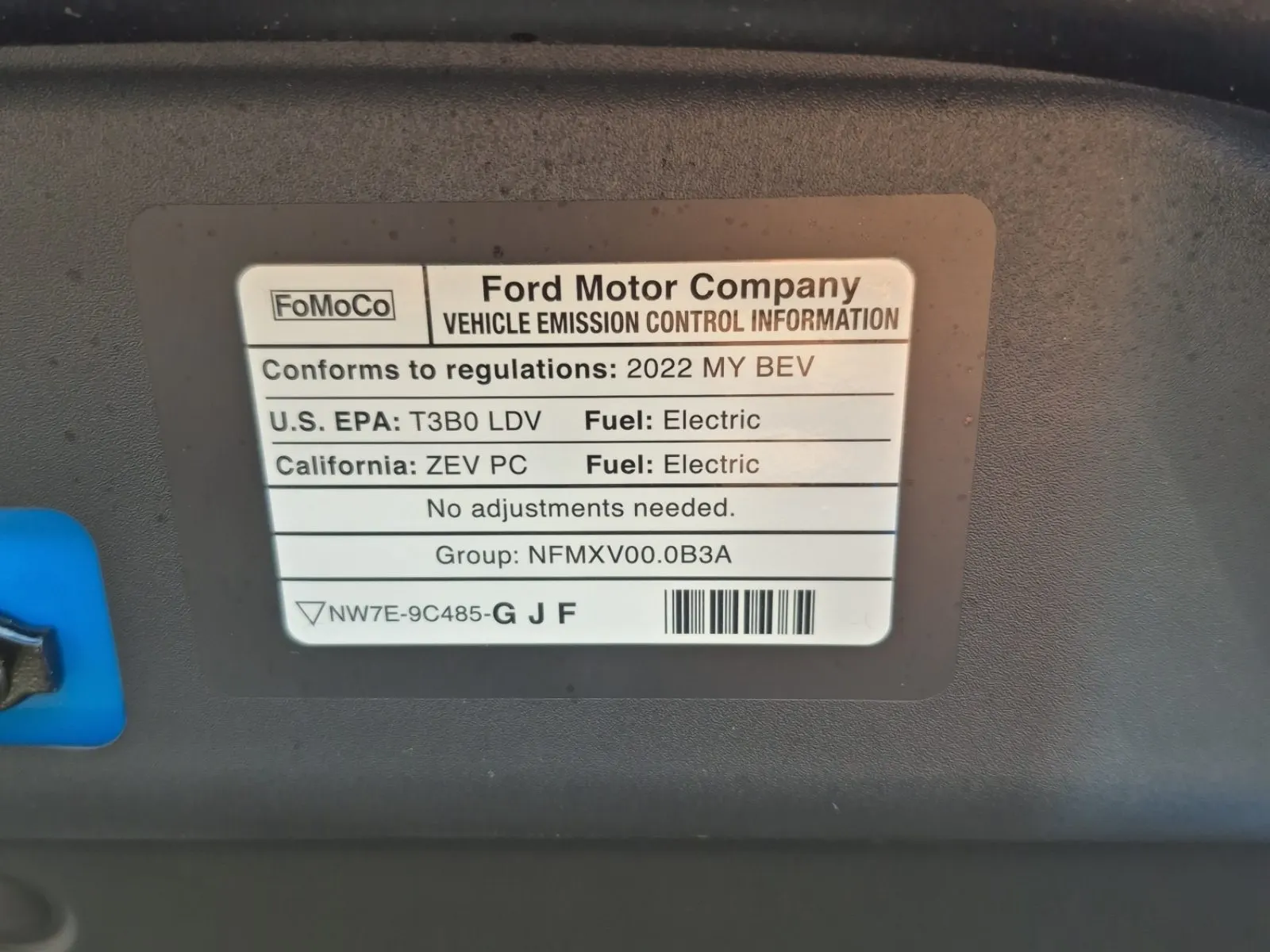 Emission Sticker Photo