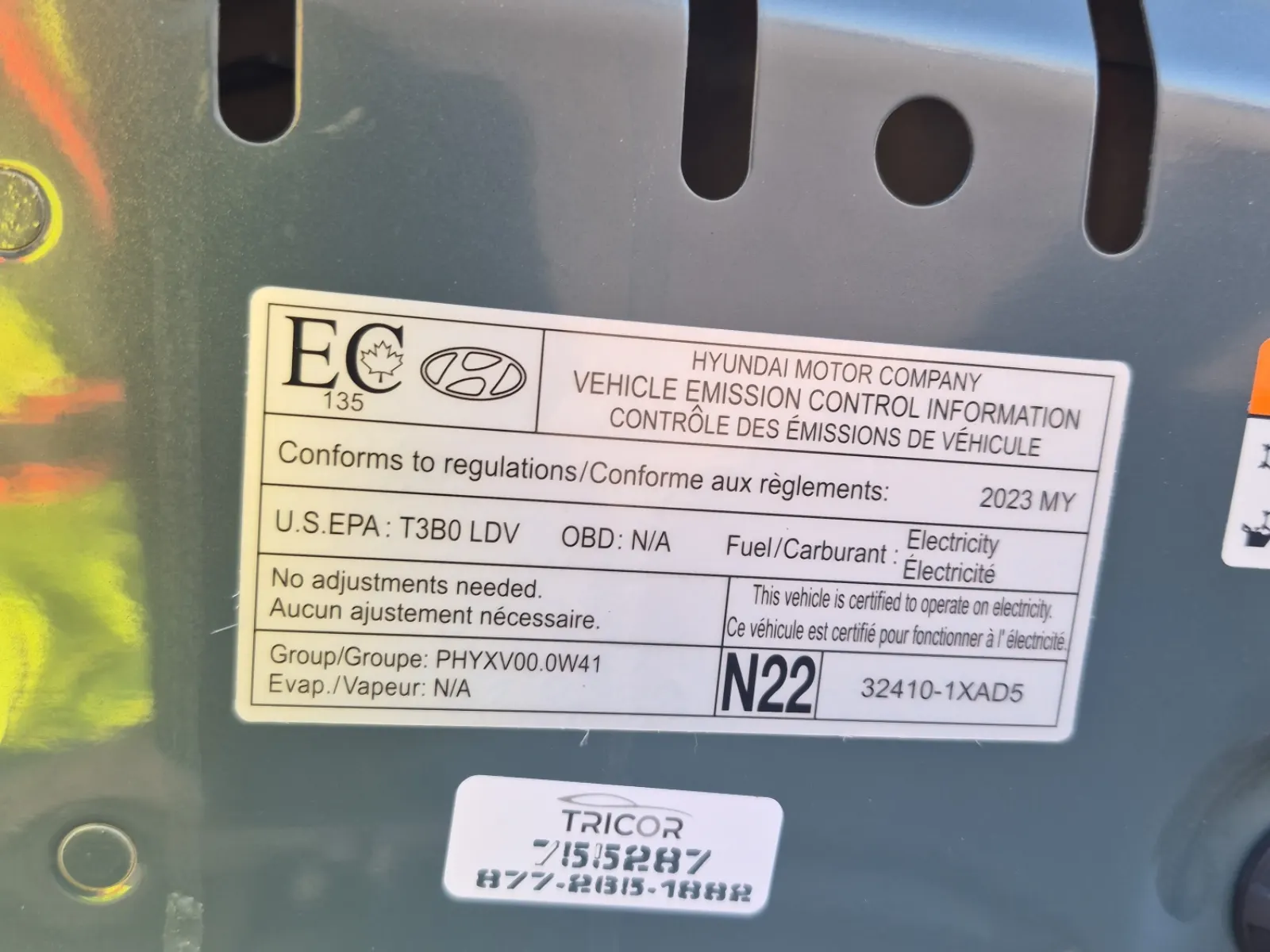 Emission Sticker Photo