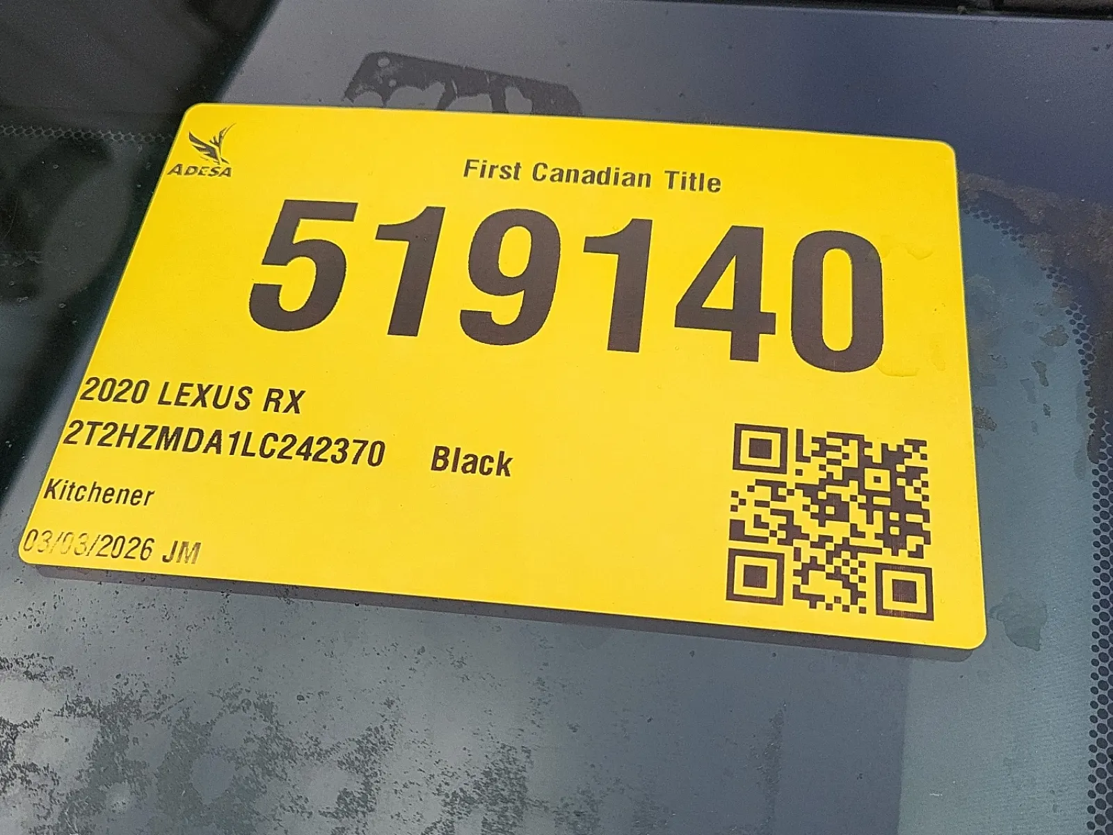 Inventory Label Photo