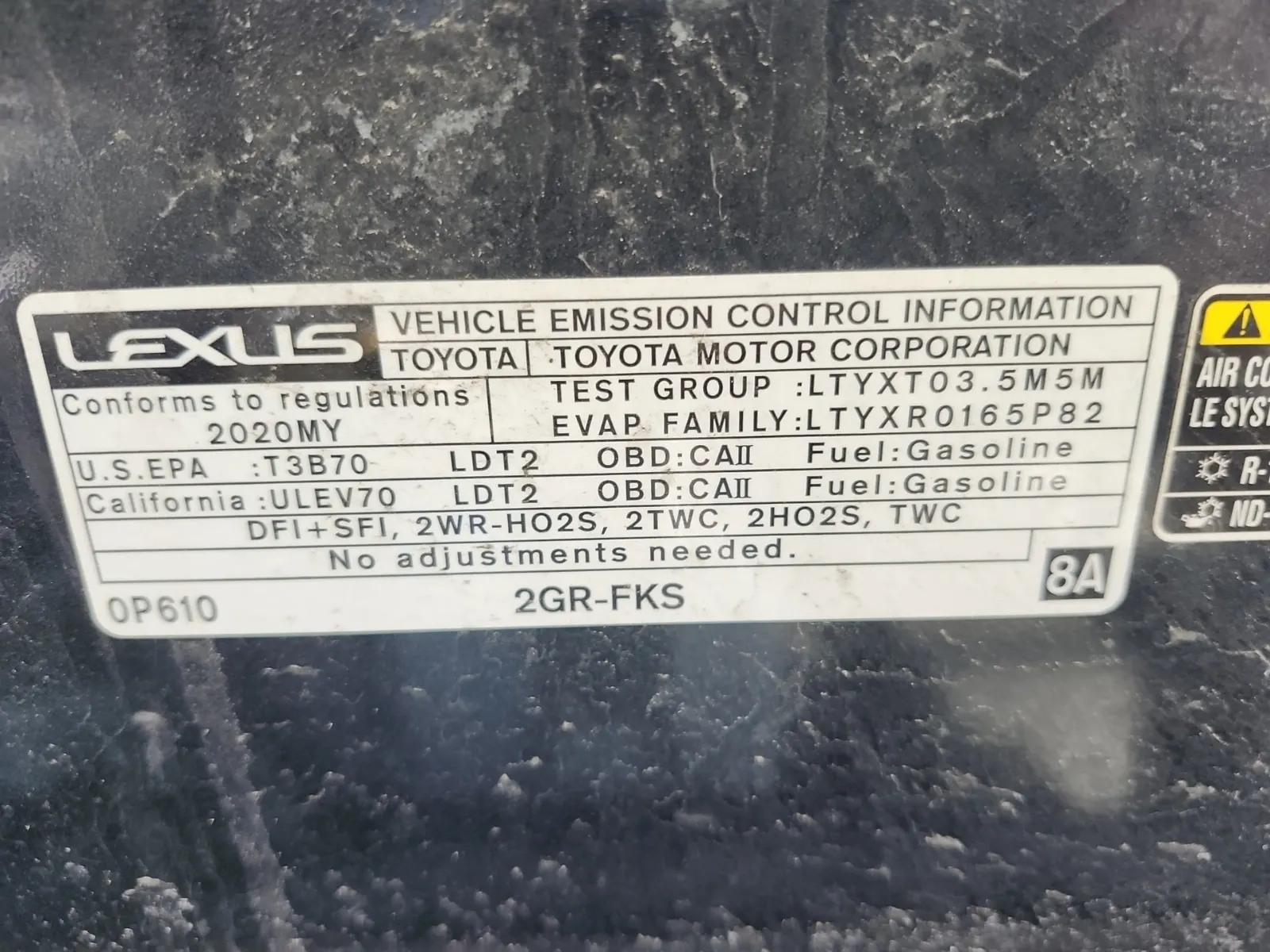 Emission Sticker Photo