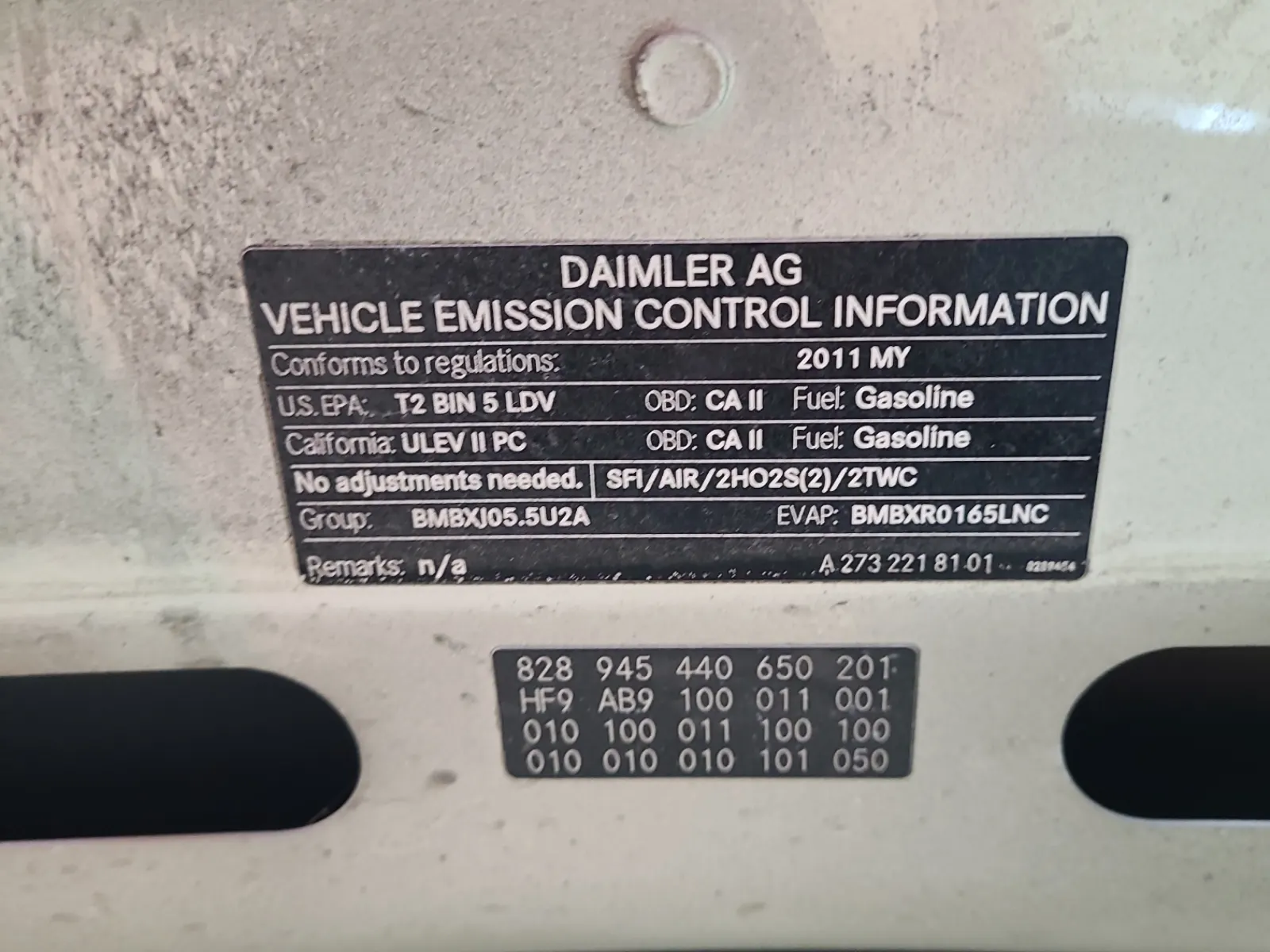 Emission Sticker Photo