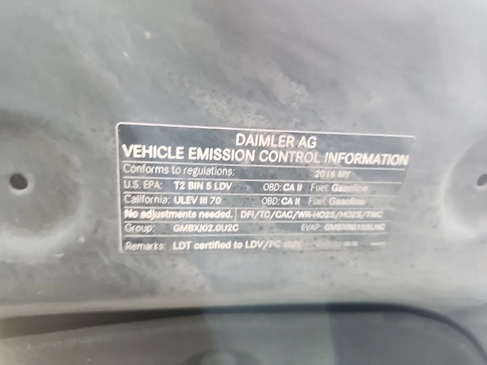 Emission Sticker Photo