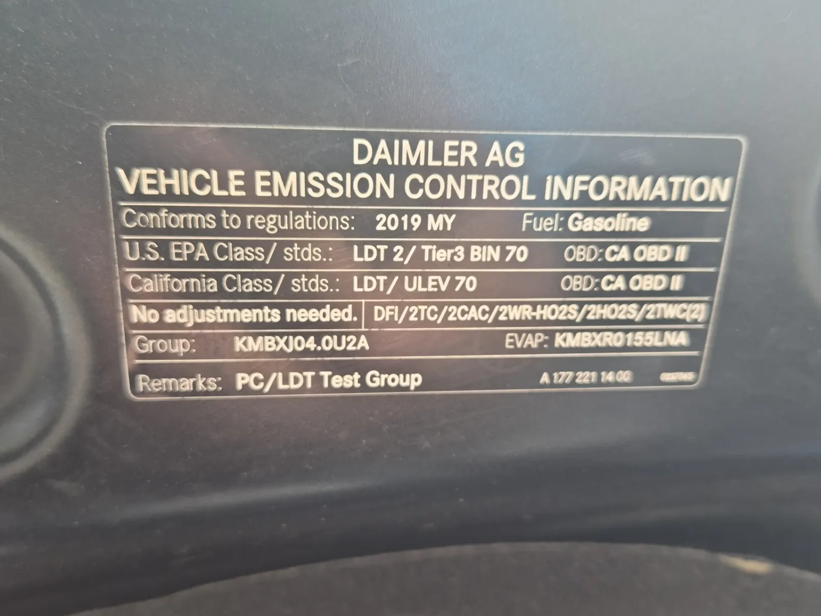Emission Sticker Photo