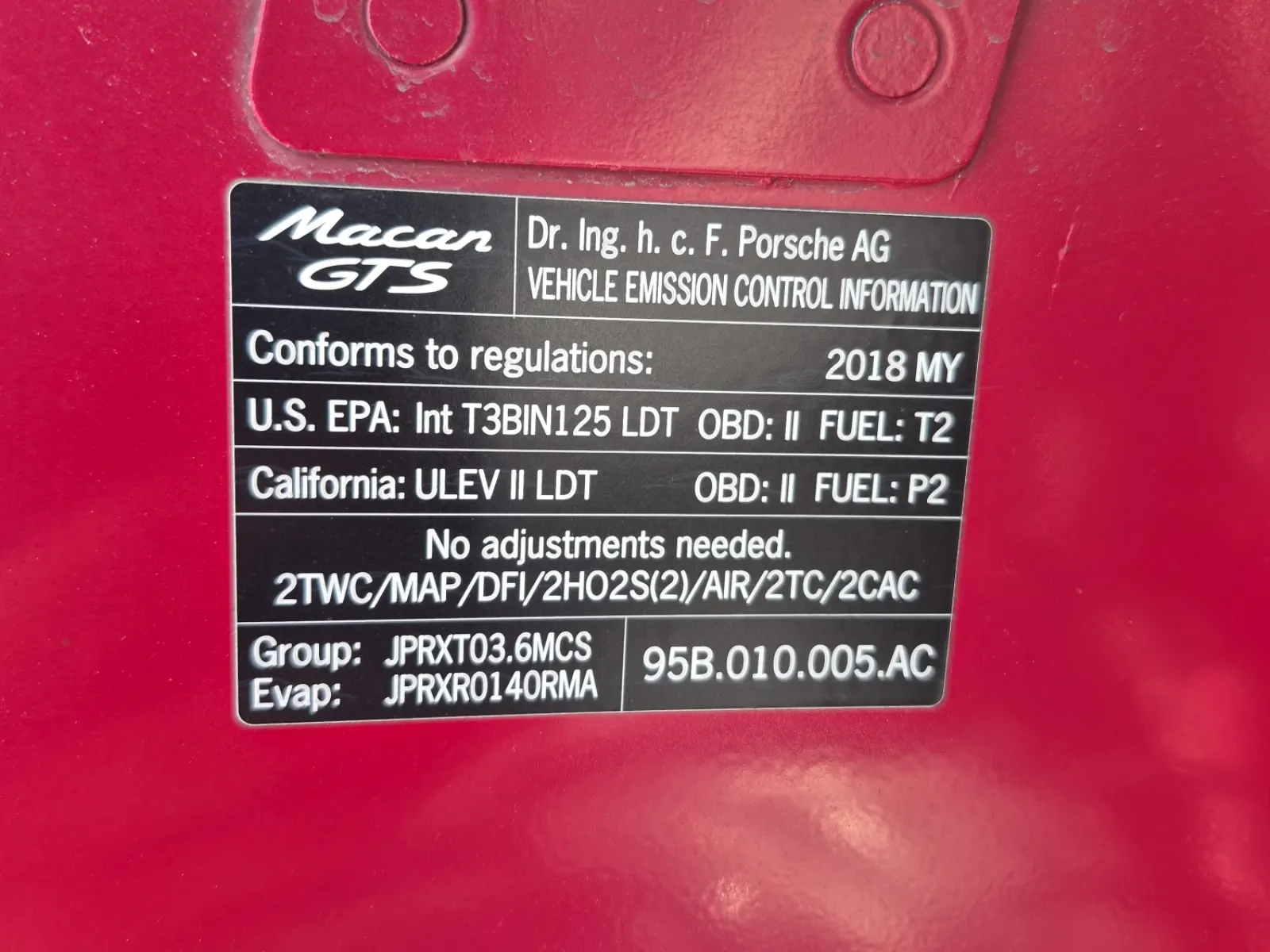 Emission Sticker Photo